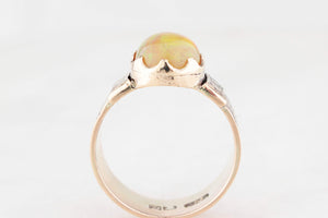 ANTIQUE VICTORIAN c1880’s FIRE OPAL RING 15ct GOLD