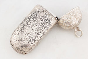 ANTIQUE VICTORIAN 1879 VESTA CASE STERLING SILVER