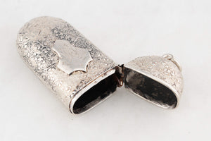 ANTIQUE VICTORIAN 1879 VESTA CASE STERLING SILVER