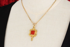 GEORGIAN c1820 GILT CARNELIAN WATCH WINDER