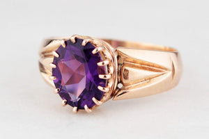 ANTIQUE AUSTRALIAN AMETHYST RING 15ct GOLD