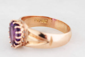 ANTIQUE AUSTRALIAN AMETHYST RING 15ct GOLD