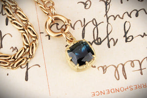 BESPOKE BI-COLOUR TEAL TOURMALINE 9CT GOLD