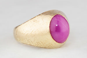 VINTAGE STAR RUBY RING 14ct GOLD