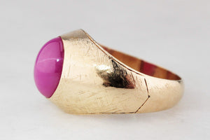 VINTAGE STAR RUBY RING 14ct GOLD