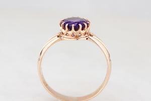 ANTIQUE AUSTRALIAN AMETHYST RING 15ct GOLD