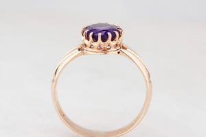 ANTIQUE AUSTRALIAN AMETHYST RING 15ct GOLD