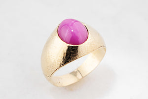 VINTAGE STAR RUBY RING 14ct GOLD