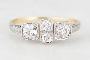 ANTIQUE ART DECO DIAMOND RING 18ct GOLD