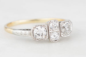 ANTIQUE ART DECO DIAMOND RING 18ct GOLD