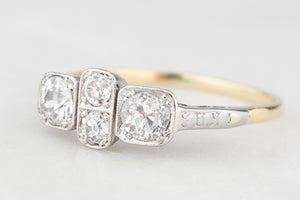 ANTIQUE ART DECO DIAMOND RING 18ct GOLD