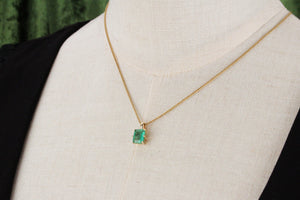CUSTOM 2.75ct ZAMBIAN EMERALD PENDANT 10ct GOLD