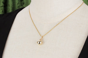 ANTIQUE EDWARDIAN DIAMOND SPINNING GLOBE PENDANT 9ct GOLD