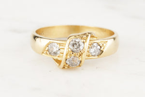 VINTAGE OLD CUT DIAMOND RING 18ct GOLD
