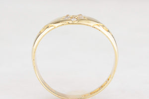 ANTIQUE VICTORIAN 1889 DIAMOND RING 15CT GOLD