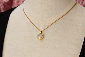 VINTAGE ITALIAN .64ct DIAMOND HEART PENDANT IN 18ct GOLD