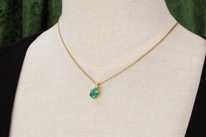 CUSTOM ZAMBIAN EMERALD PENDANT IN 10ct GOLD