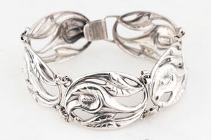 VINTAGE DANECRAFT 'LILIES' BRACELET STERLING SILVER