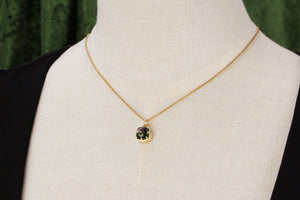 CUSTOM BI-COLOUR TOURMALINE PENDANT IN 9ct GOLD