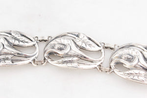 VINTAGE DANECRAFT 'LILIES' BRACELET STERLING SILVER