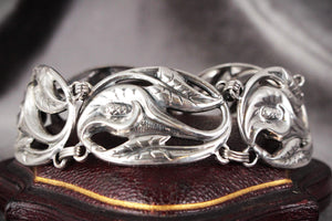 VINTAGE DANECRAFT 'LILIES' BRACELET STERLING SILVER