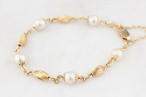 VINTAGE AKOYA PEARL BRACELET 9ct GOLD