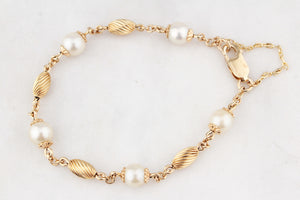VINTAGE AKOYA PEARL BRACELET 9ct GOLD