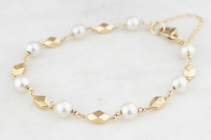 VINTAGE AKOYA PEARL BRACELET 9ct GOLD
