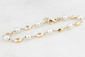 VINTAGE AKOYA PEARL BRACELET 9ct GOLD