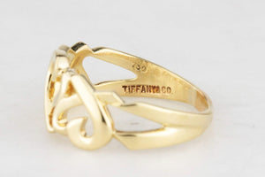 VINTAGE PALOMA PICASSO FOR TIFFANY TRIPLE LOVING HEARTS RING 18CT GOLD