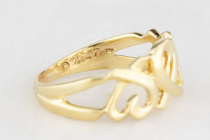 VINTAGE PALOMA PICASSO FOR TIFFANY TRIPLE LOVING HEARTS RING 18CT GOLD