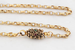 ANTIQUE VICTORIAN c1840 ACROSTIC ‘REGARD’ CHAIN 9 & 18ct GOLD