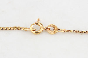 VINTAGE SAPPHIRE & DIAMOND PENDANT ON CHAIN 14 & 18ct GOLD