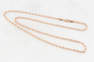 VINTAGE 9ct ROSE GOLD BELCHER LINK CHAIN