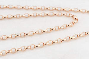 VINTAGE 9ct ROSE GOLD BELCHER LINK CHAIN