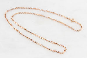 VINTAGE 9ct ROSE GOLD BELCHER LINK CHAIN