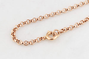 VINTAGE 9ct ROSE GOLD BELCHER LINK CHAIN