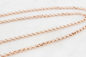 VINTAGE 9ct ROSE GOLD BELCHER LINK CHAIN
