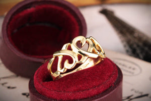 VINTAGE PALOMA PICASSO FOR TIFFANY TRIPLE LOVING HEARTS RING 18CT GOLD