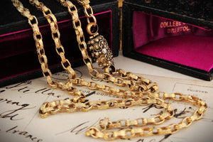 ANTIQUE VICTORIAN c1840 ACROSTIC ‘REGARD’ CHAIN 9 & 18ct GOLD