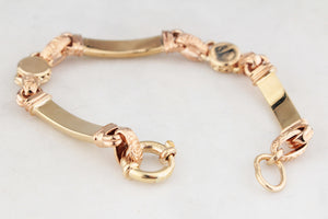 VINTAGE ORNATE LINK BRACELET 9ct GOLD