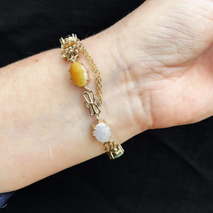 ANTIQUE JADE BRACELET 9ct GOLD