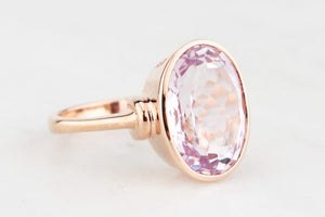 VINTAGE ROSE DE FRANCE AMETHYST RING IN 9ct GOLD