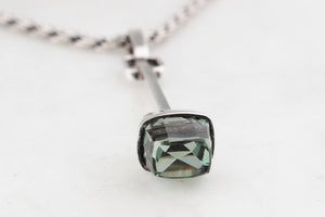 MID-CENTURY SILVER c1960’s SCANDI SPINEL PENDANT AND CHAIN