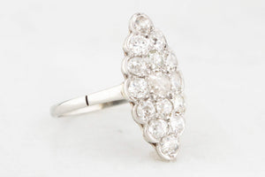 ANTIQUE 1.20ct OLD MINE CUT DIAMOND RING 14ct WHITE GOLD