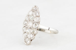 ANTIQUE 1.20ct OLD MINE CUT DIAMOND RING 14ct WHITE GOLD