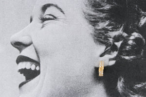 VINTAGE .50ct DIAMOND HOOPS 18ct GOLD