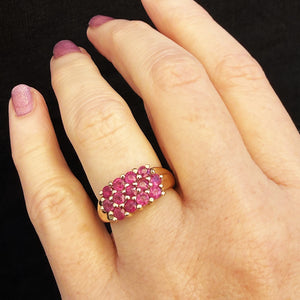 RETRO RUBY RING 9ct GOLD