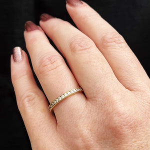 VINTAGE DIAMOND FULL ETERNITY BAND 14ct GOLD
