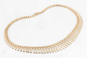 VINTAGE FRINGE NECKLACE 9ct GOLD
